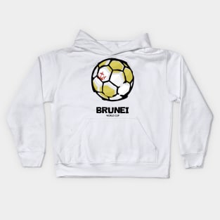 Brunei Football Country Flag Kids Hoodie